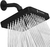 6" Square High Pressure Rain Shower Head
