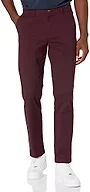 Amazon Essentials Men's Straight-Fit Casual Stretch Chino Pants, Sits at Waist, Burgundy, 33W x 32L