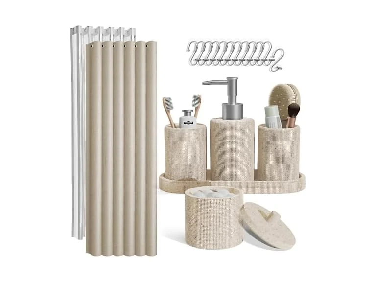 Clara Clark Bathroom Set - Beige Bathroom Set
