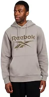 Reebok Cotton Fleece Hooded Sweatshirt, Silver Cloud, Small