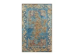 Superior Indoor Non-Slip Area Rug, Modern Overdyed Machine Washable Rugs, Home Floor Decor for Entryway, Office, Bedroom, Living/Dining, Kitchen, Angeles Collection, Green-Beige, 6' x 9'