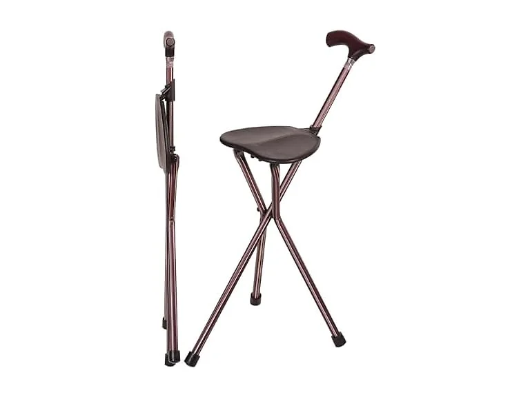 Switch Sticks Folding Walking Cane Seat Seniors