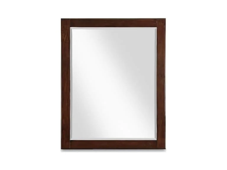 Maxine Brown Wood Veneer & Iron Mirror