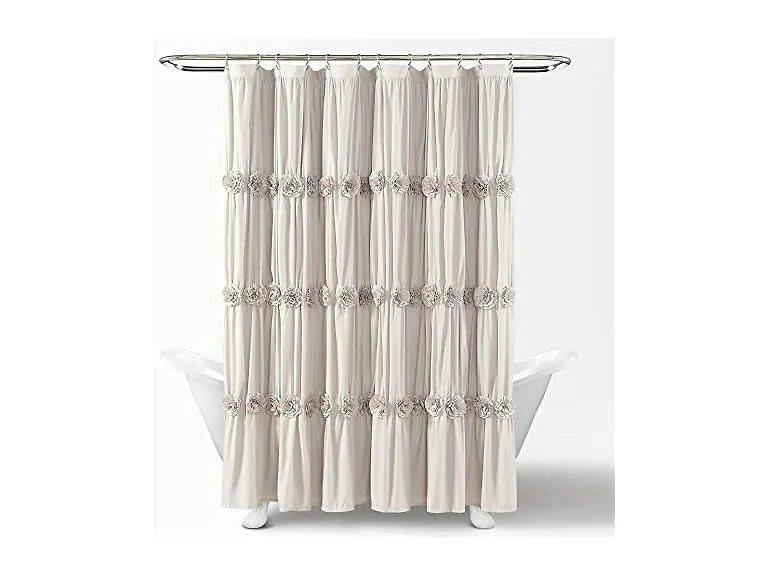 Lush Decor, Neutral Darla Shower Curtain