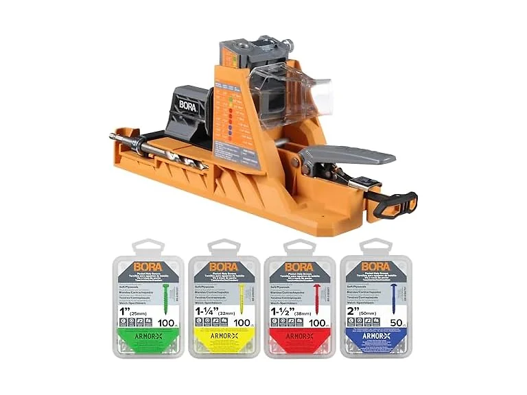 BORA Automatic Pocket Hole Jig w/350 pc Screw Set