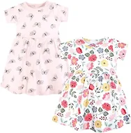 Hudson Baby Baby Girls Cotton Dresses, Modern Botanical, 9-12 Months