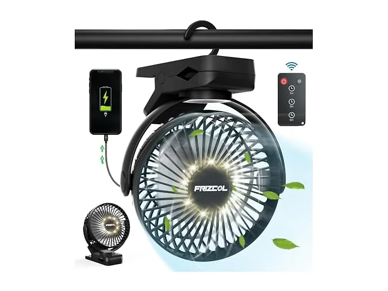 FRIZCOL Clip on Fan Black