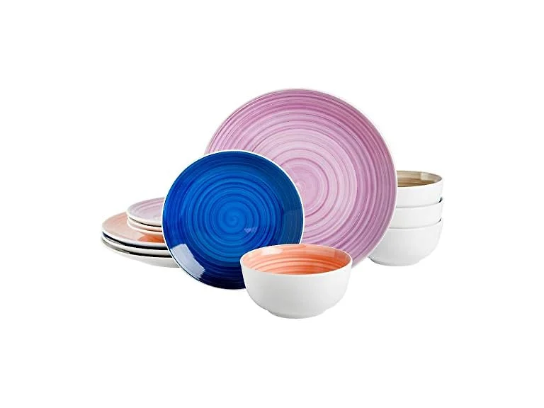 12Pc Color Vibes Dinnerware Set