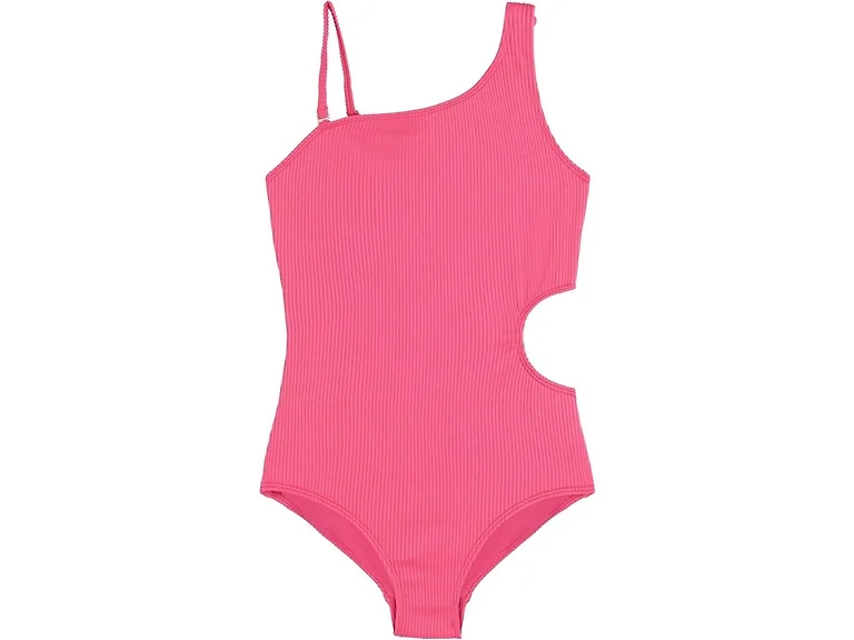 Kanu Surf Girls (12) Side Swimsuit Rib Solid Pink