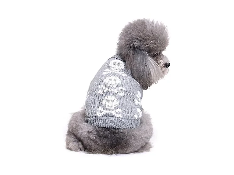 S-Lifeeling Skull Dog Sweater Holiday Hallow