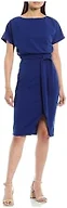 Kensie Women's Dresses Wrap Midi Dress, Cobalt, 4