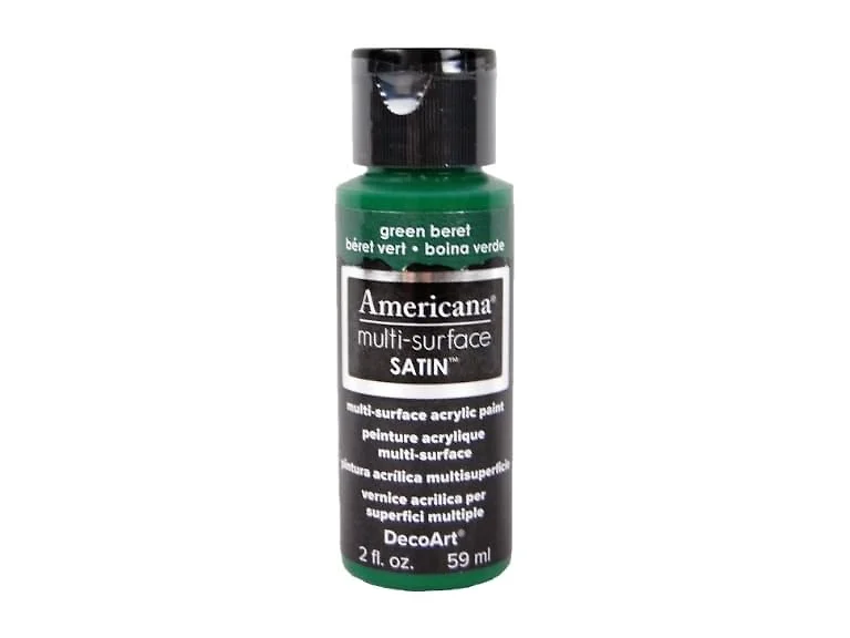 DecoArt Americana Satin Acrylics Paint, 2-Ounce, Green Beret