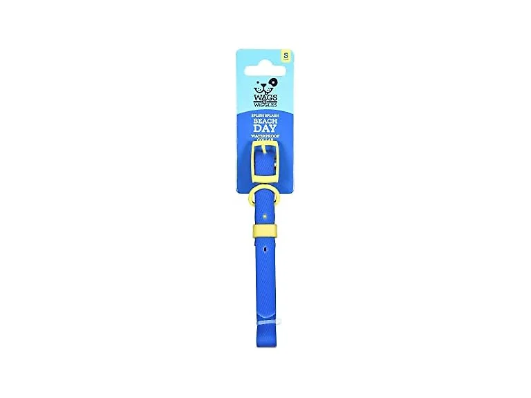 Wags & Wiggles Waterproof PVC Dog Collar, Nav