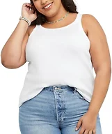 Hanes Women's Originals Racerback Tank Top, 100% Cotton Ribbed Tank, Women's Sleeveless Shirt