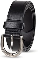 Amazon Essentials Women's Raw Edge Jeans Belt with Wide Waist Strap, Casual, Rounded Buckle, Black, 1X