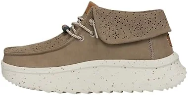 Hey Dude Womens Shoes, Wendy Peak Fold Boot Suede, Brown, 36
