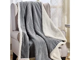 Braided Reversible Sherpa Throw Blanket