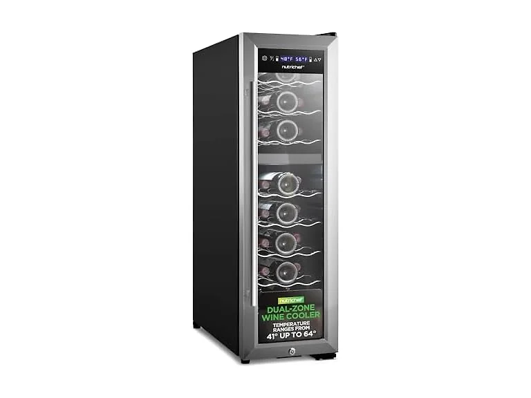 NutriChef 24 Bottle Wine Fridge | Dual