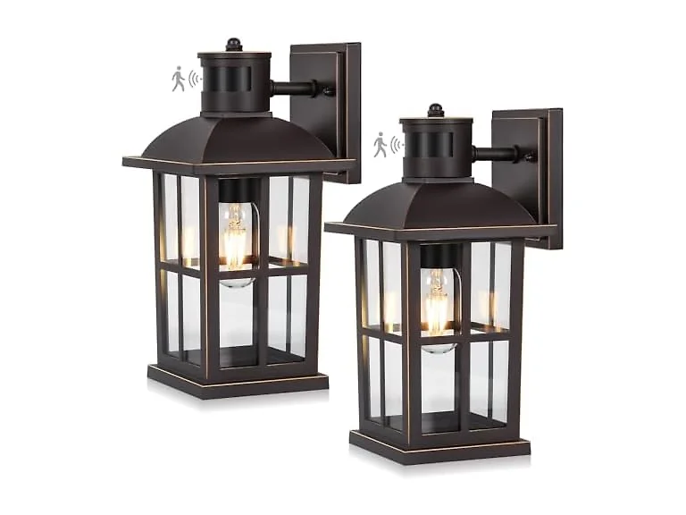 VerRon 13in Sensor Porch Lights Brown