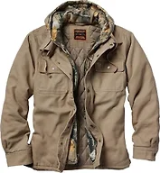 Mens Buck Commander Hunters Edge Canvas Jacket, Khaki, Large