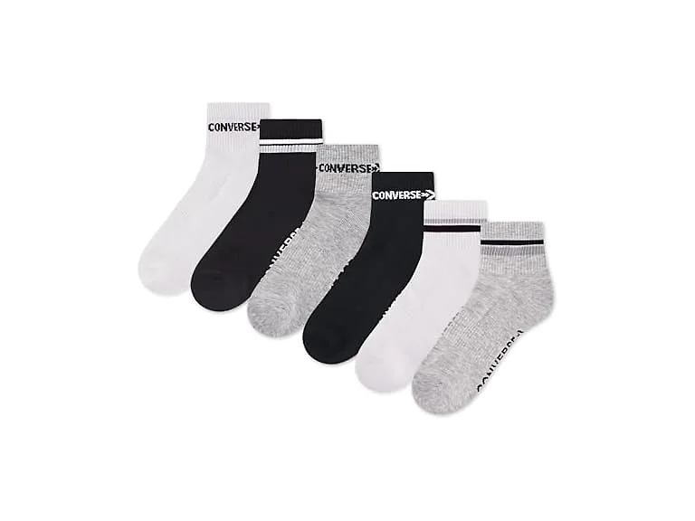Converse Men's 6-Pack Quarter Socks (One Size)