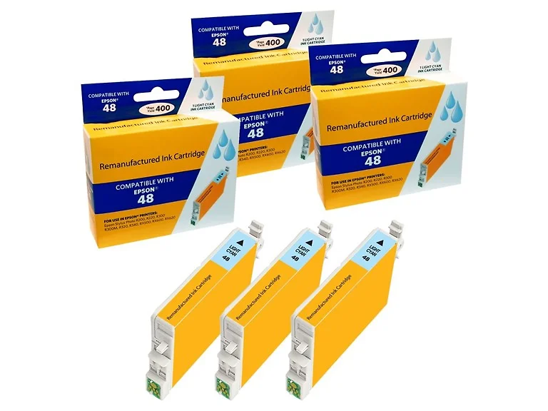 Compatible Epson T048420 Light Cyan ink Cartridge (3 Pack)
