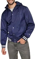 Champion Men's Lightweight Varsity Jacket With Jersey Hood, Peacoat, X-Large