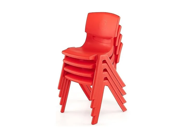 Axidou 4Pk Stackable School Chairs Red