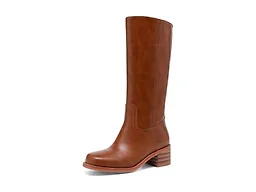 JOKACEAR Women's Knee High Boots Square Toe Chunky Block Heel Long Boots for Women Comfortable Slip on Low Heel Womens Riding Boot.