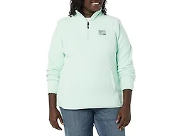 Amazon Essentials Disney | Marvel | Star Wars | Princess Women's Polar Fleece Quarter-Zip Mock Jackets, Marvel Comic Logo, Medium