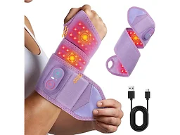 WoloyHeatie Wrist Heating Pad Red Light Massage Carpal Tunnel, Purple