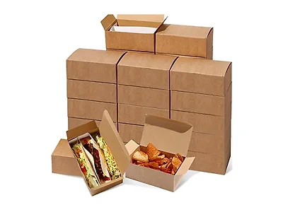 60 Pack Cardboard Taco Take Out Boxes 