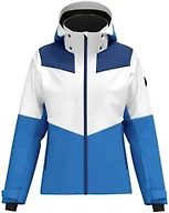 HEAD Women’s Element Insulated Ski Jacket – Waterproof, Mechanical Stretch, Detachable Hood, Snow Gaiter - French Blue/Admiral, Large