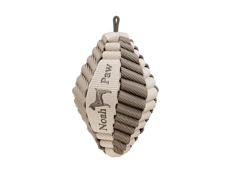 NOAH & PAW Luxury Dog Toy, Dog Rope Toy- Football, Beige