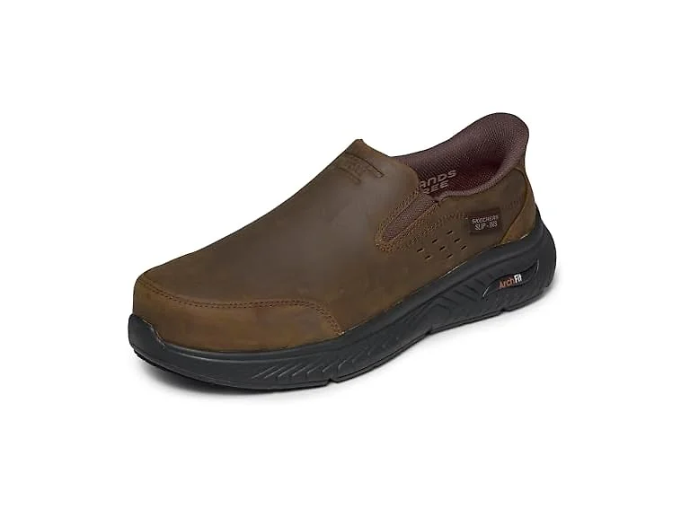 Skechers Men's Work Arch Fit Crosser SR Safety Toe Slip Ins CDB
