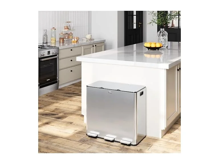 OUTLANE 15.8 Gal Step-On Recycling Bin