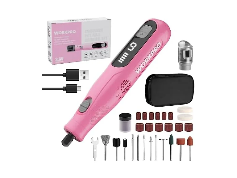 WORKPRO 3.6V Rotary Tool Kit, Pink