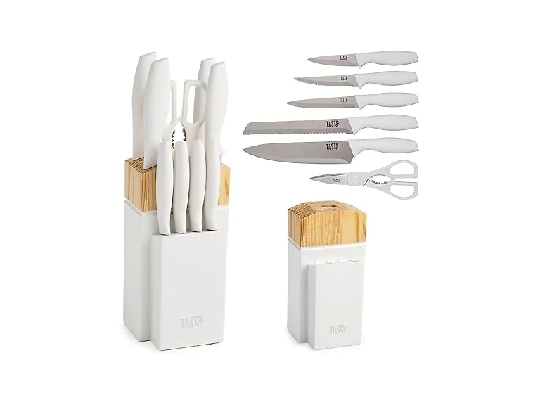 Tasty Kitchen Knife Set with Block White