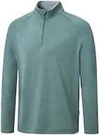 Frevontica Men's Quarter Zip Mock Neck Golf Pullover Moisture Wicking Top