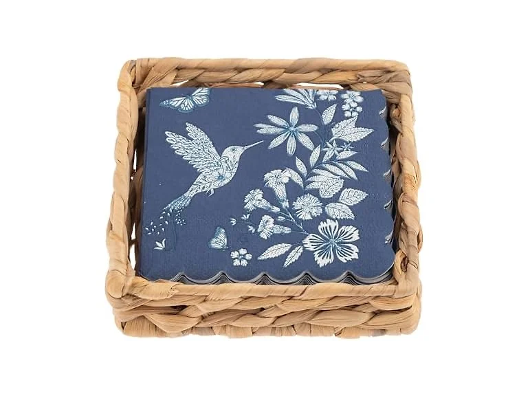 Karma, Woven Cocktail Napkin Holder Hummingbird