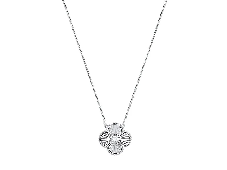 Diamond Clover Medallion Necklace
