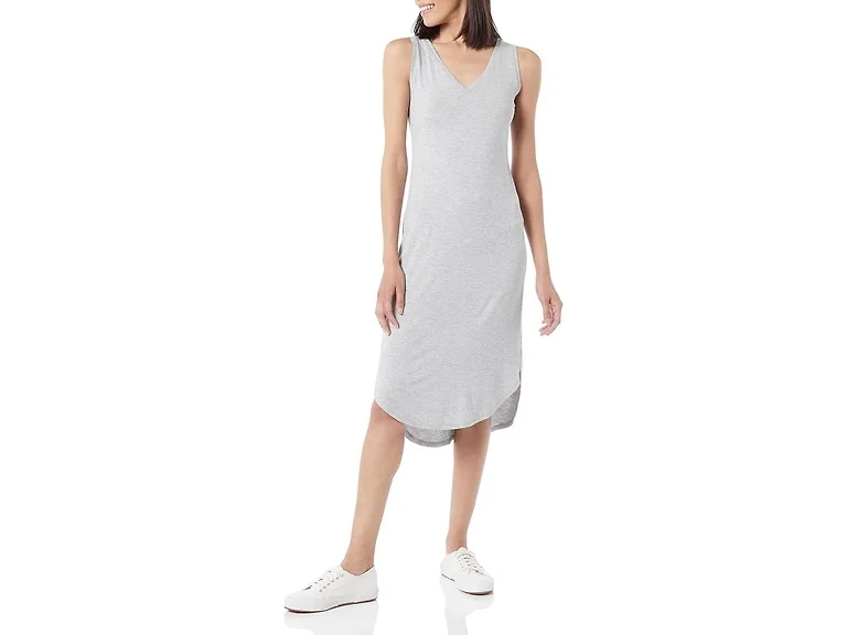 Amazon Essentials Women's V-Neck Midi Dress