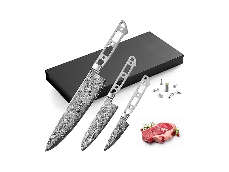 KATSURA CUTLERY CKGD25BSET-no logo Chef Knife Set Blank 3pc