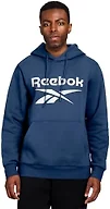 Reebok Cotton Fleece Hooded Sweatshirt, Washed Indigo, Large