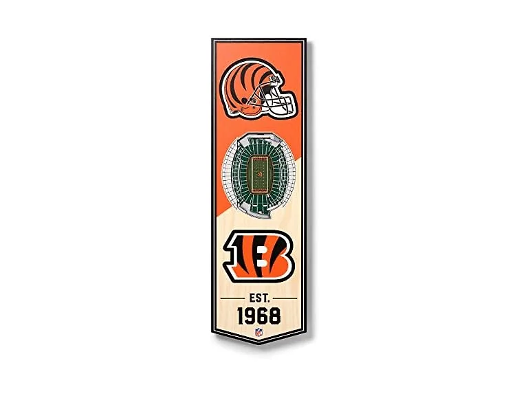 CINCINNATI BENGALS 3D Stadium Banner 6x19