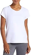 HEAD Women’s Cooldown Short Sleeve T-Shirt, Relaxed Fit, Stretch Lightweight Material, Stark White, Small