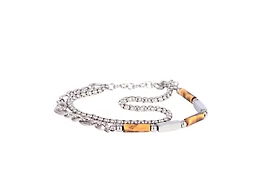 Iron Saints LGR-10-006B-04 Mens Curb Chain & Bead Bracele