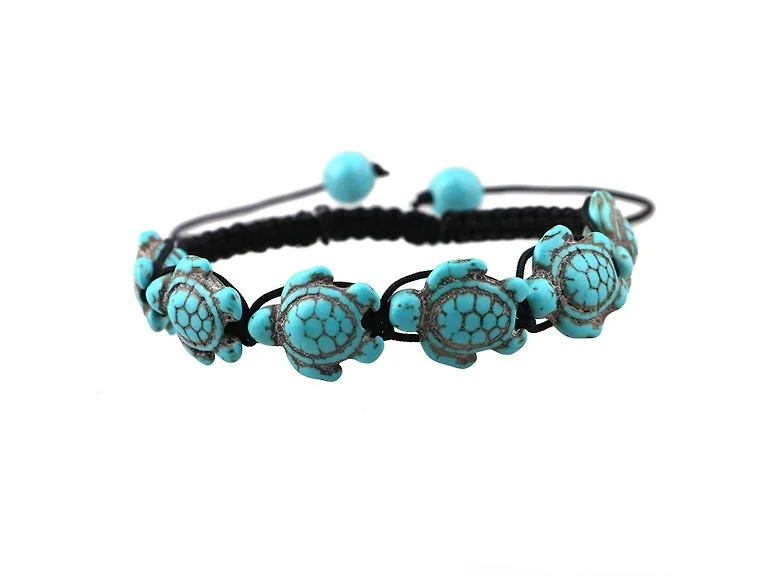 Adjustable Turquoise Turtle Bracelet