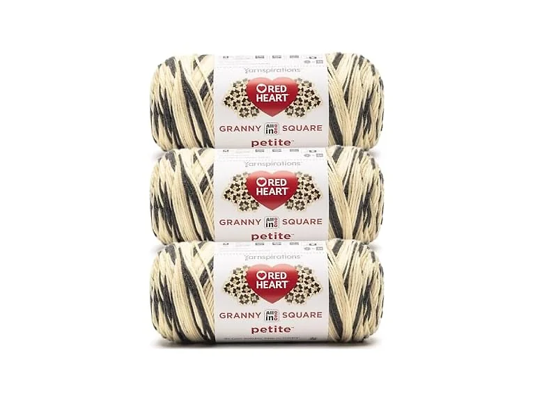 Red Heart All in One Granny Square, 3Pk- Linen