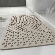 Casa and Beyond Shower Mat, Non Slip Shower Mats, Secure Shower Mats Easy to Clean,Washable Non-Slip Bathtub Mats for Inside Showers (Khaki, 27.6" x 15")